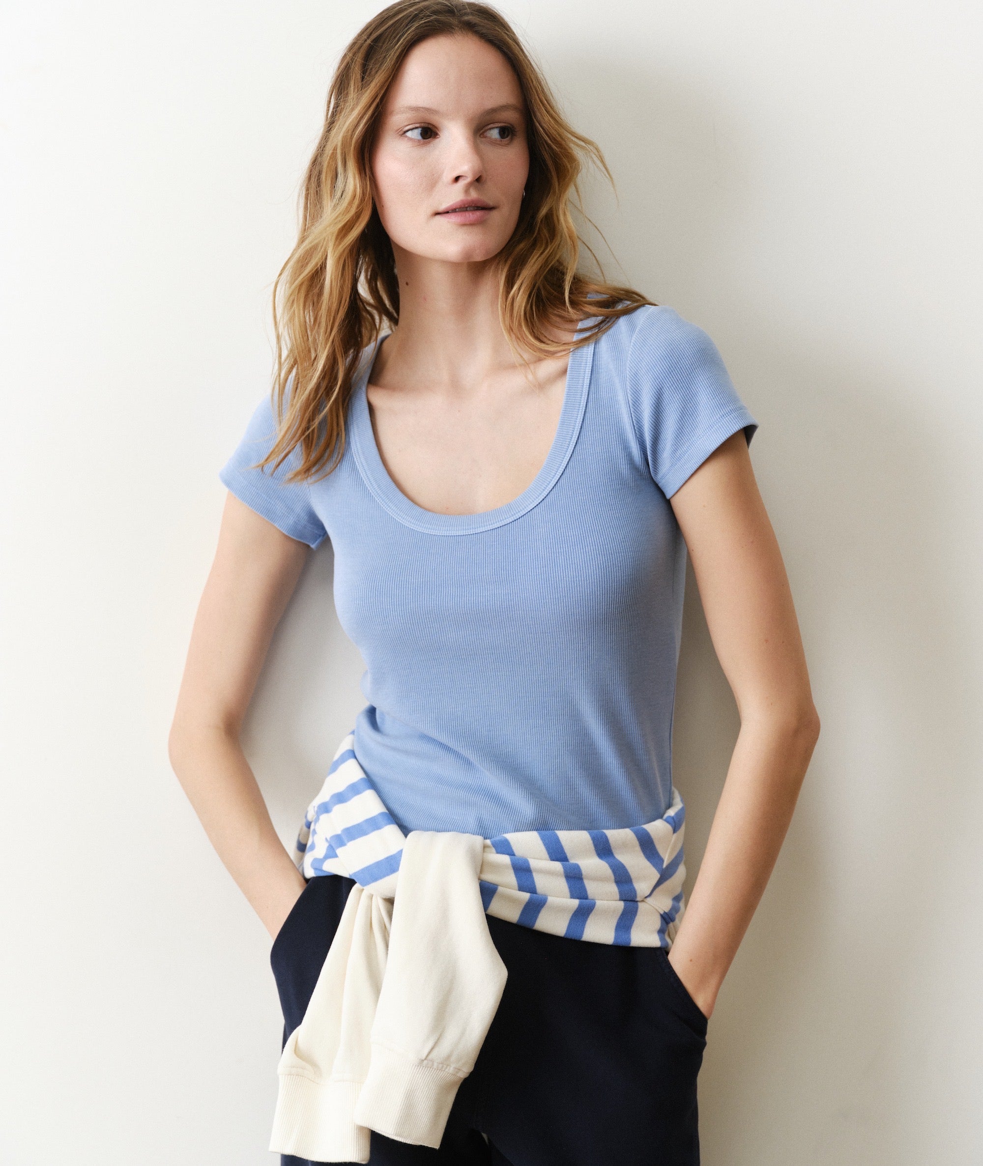 Lexi Rib Sun-In Scoop Tee